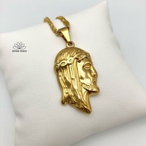 Jesus Necklace | Gold Plated Stainless Steel